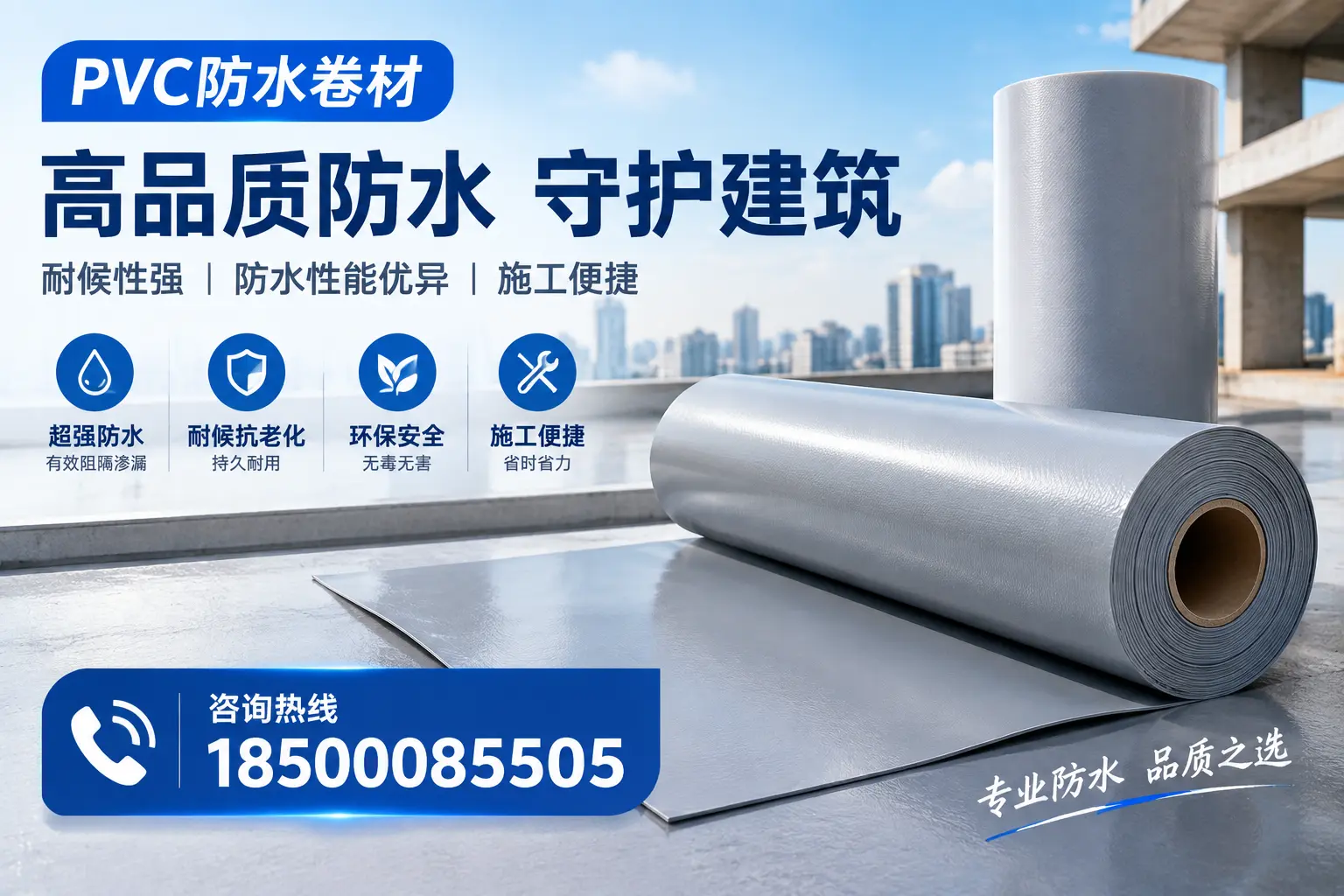 PVC防水卷材的防水效果评测,适合酒泉的科学依据